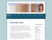 Tablet Screenshot of hautpraxis-katz.de